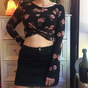 Forever 21 floral crop top